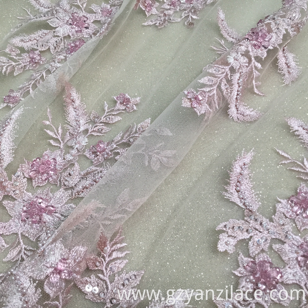 Rhinestone Lace Fabric